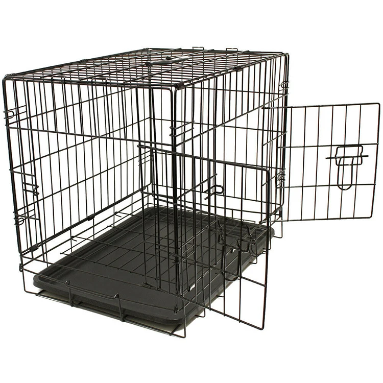 Folding Double Door Dog Crate клетка. Антивандальная клетка для собак. Раскладной вольер для собак Железный. Клетка для собак 5 размер. Flat cage