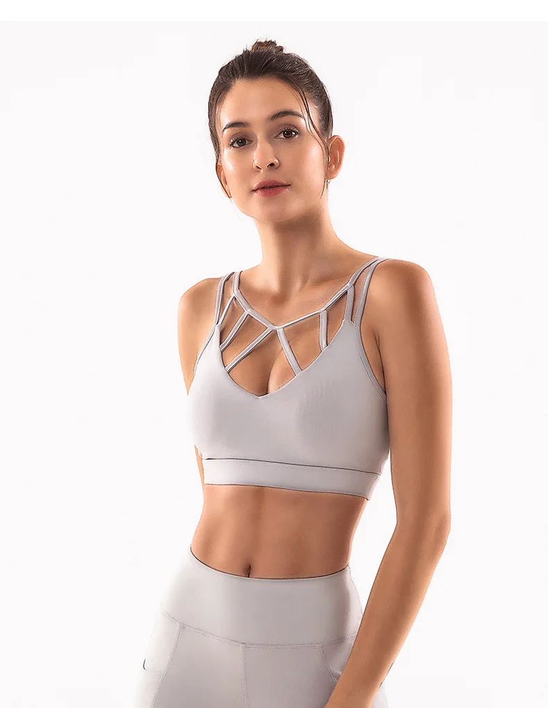 

Breathable Quick Dry Yoga Crop Sport Bra Top Fitness Women