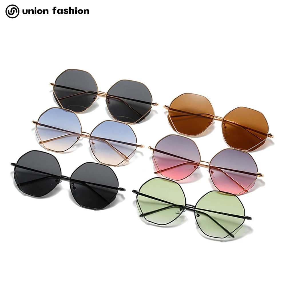 

New Style Classy Big Frame Hexagon Womens Sun Glasses Trendy Sunglasses