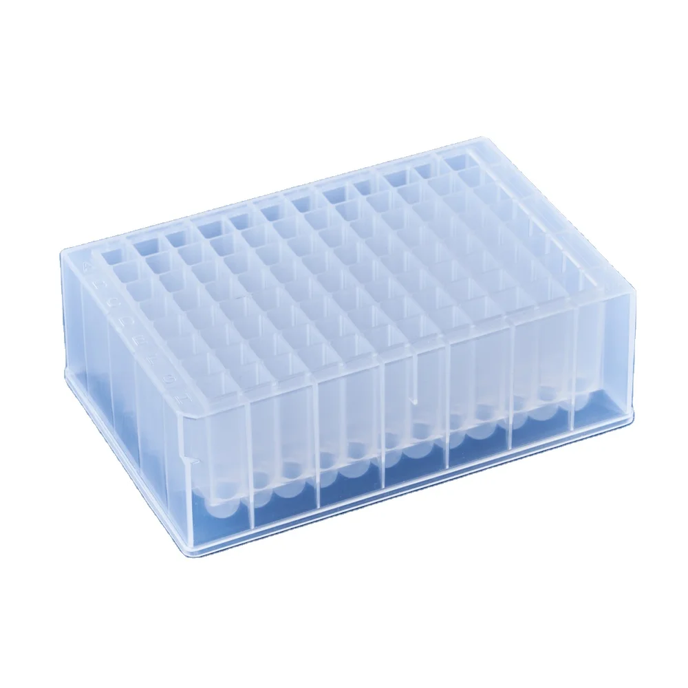 96-well deep well plate polypropylene u shaped  bottom round 2.2ml
