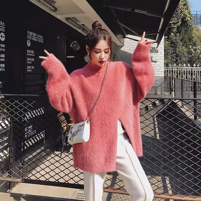 

Factory women's long sleeved sweater Pullover winter Sweater For Women Long Sleeves outnet girl knit Korean sweater, Customized color