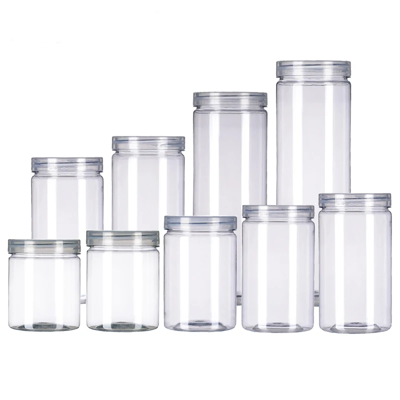 Wholesale 440ml Pet Round Packaging Jar Cosmetic Food Container Plastic ...