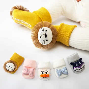

autumn terry padded children's socks stereo cartoon doll socks newborn baby floor socks