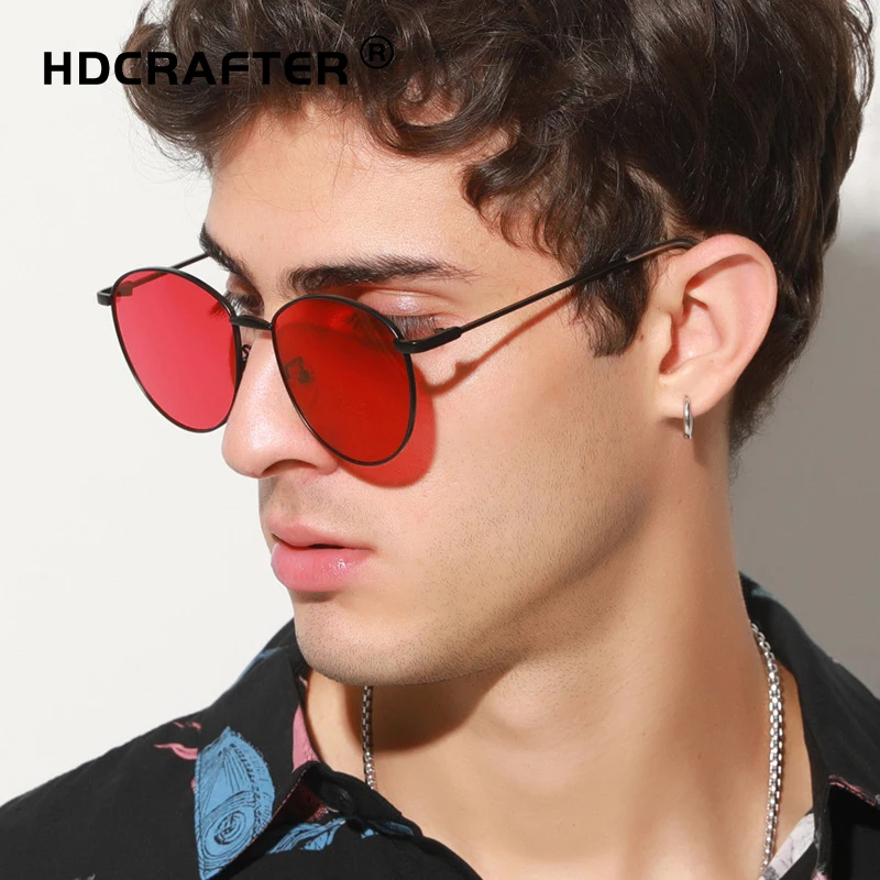 

2020 new round retro small frame sunglasses Korean men and women tide metal ocean film sunglasses flat glasses S9021