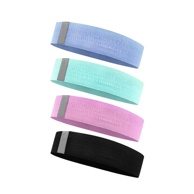 

Wholesale custom resistance fabric fitness exercise workout loop yoga resistance bands, Red blue pink green