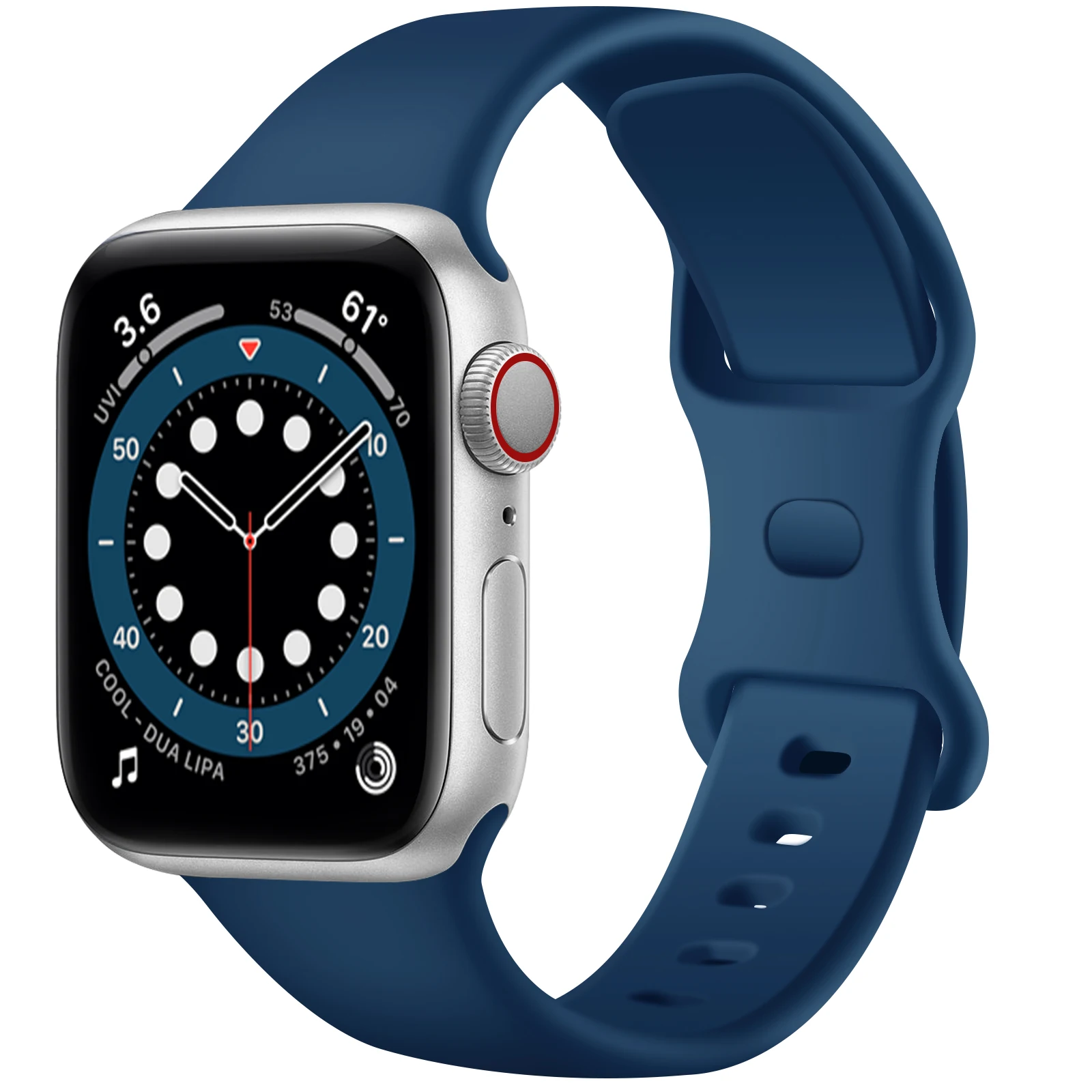 

2021 new design 8 shape rubber silicone bands straps for apple watch iwatches