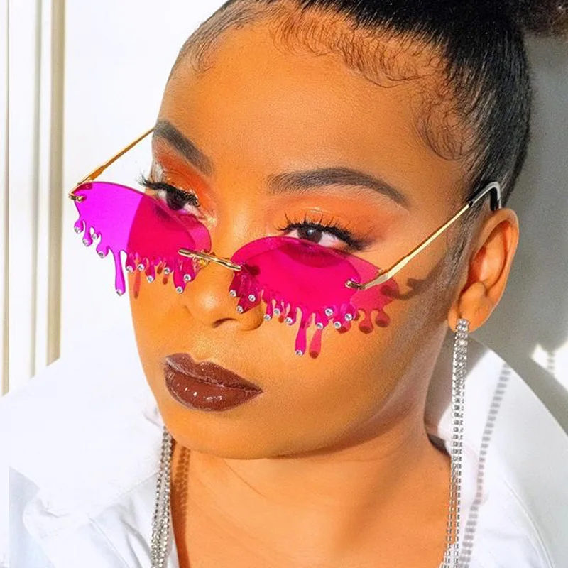 

wholesale 2020 ladies fashion hot selling trendy funny drip sunglasses women, Multi colors