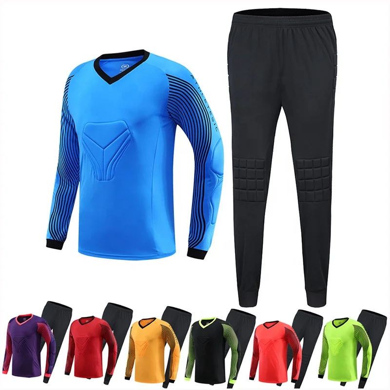 

Professional Goalkeeper Soccer Jersey with Protective Sponge Pads on the Chest