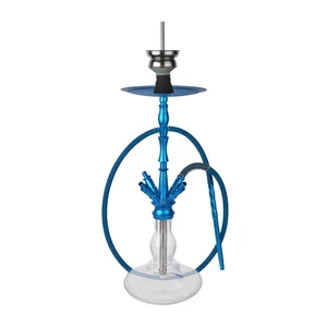 2019 new top design  clear Glass aluminum 74cm Hookah Shisha chicha