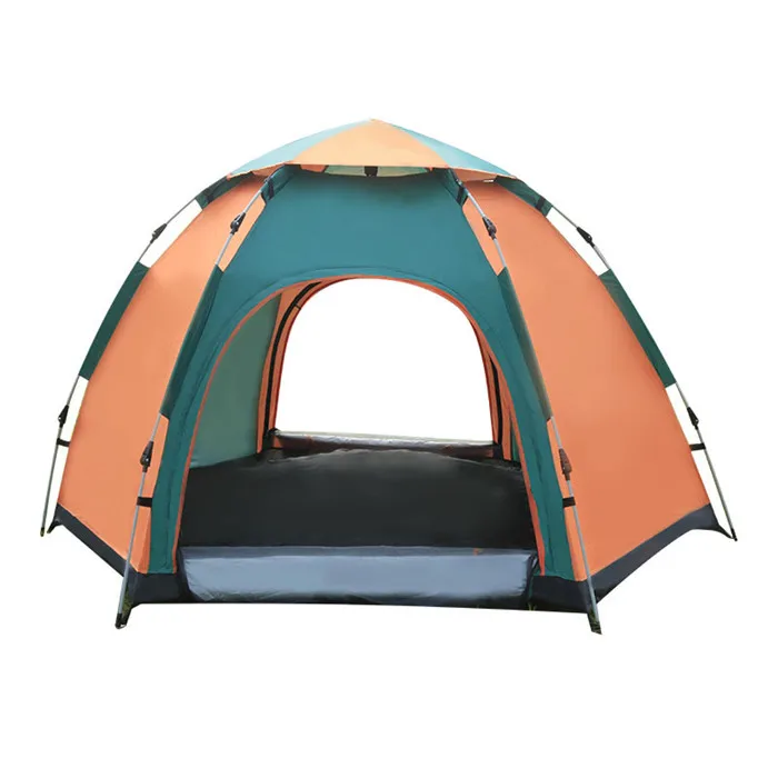 

Big outdoor camping tent automatic opening waterproof sunshade family tents, Orange+green,blue,green