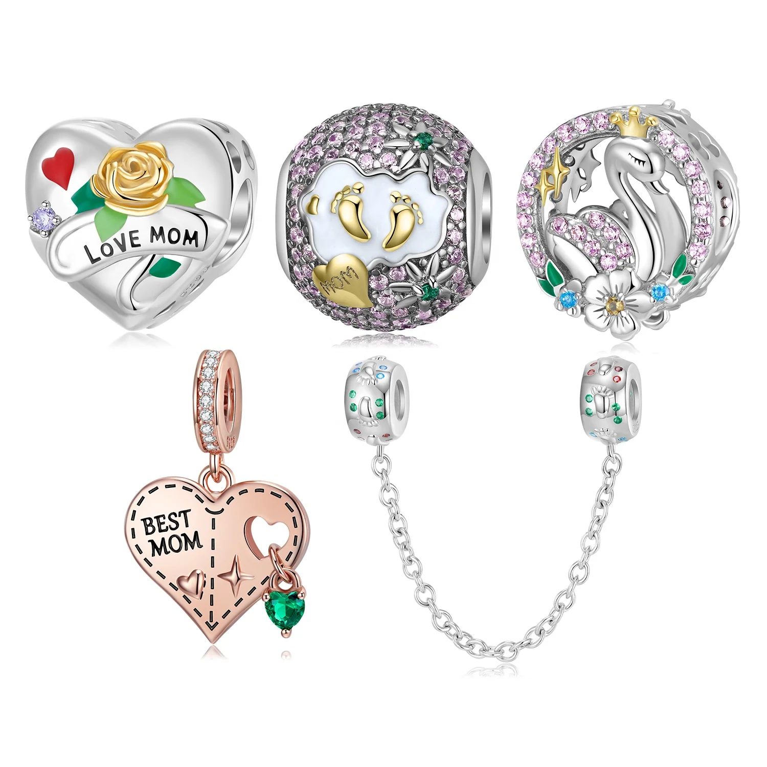 Love Mom Heart shape Charm Pen