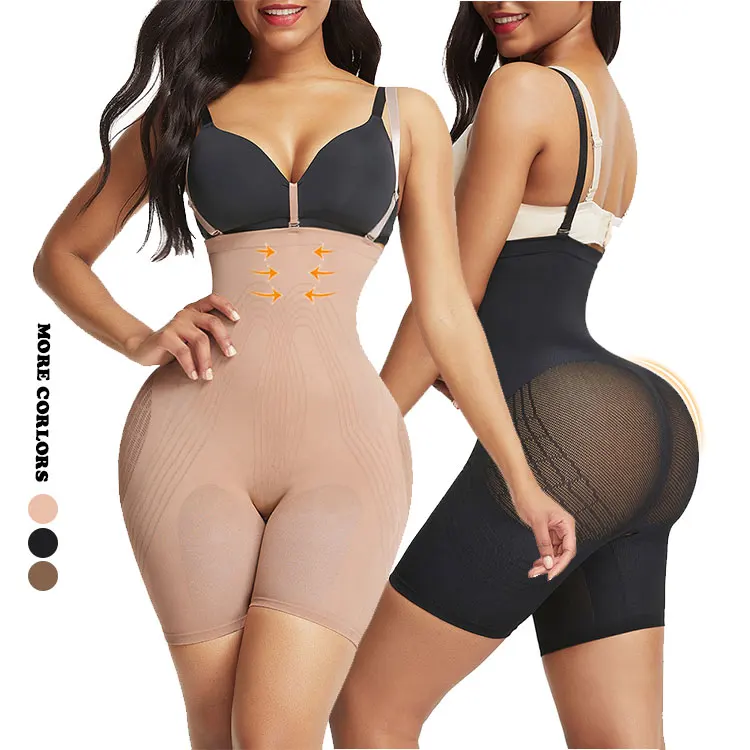 

HEXIN Latest Design Women Seamless Hip Enhance Body Shaper Compression High Waist Tummy Control Plus Size Shapewear