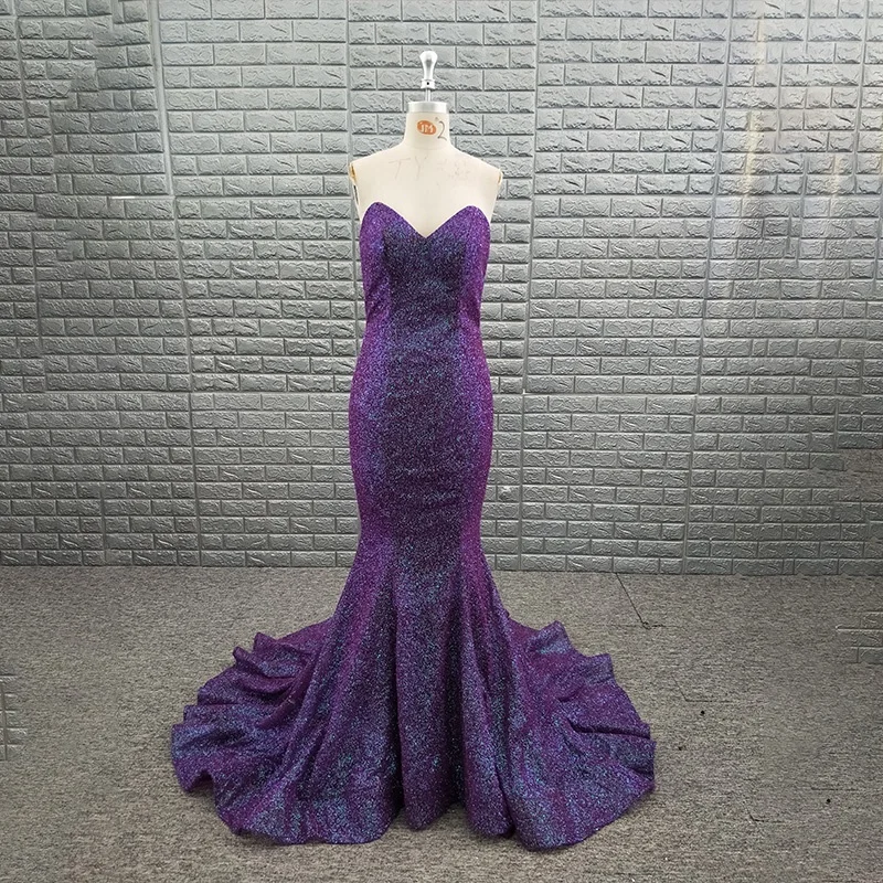 shiny purple dress