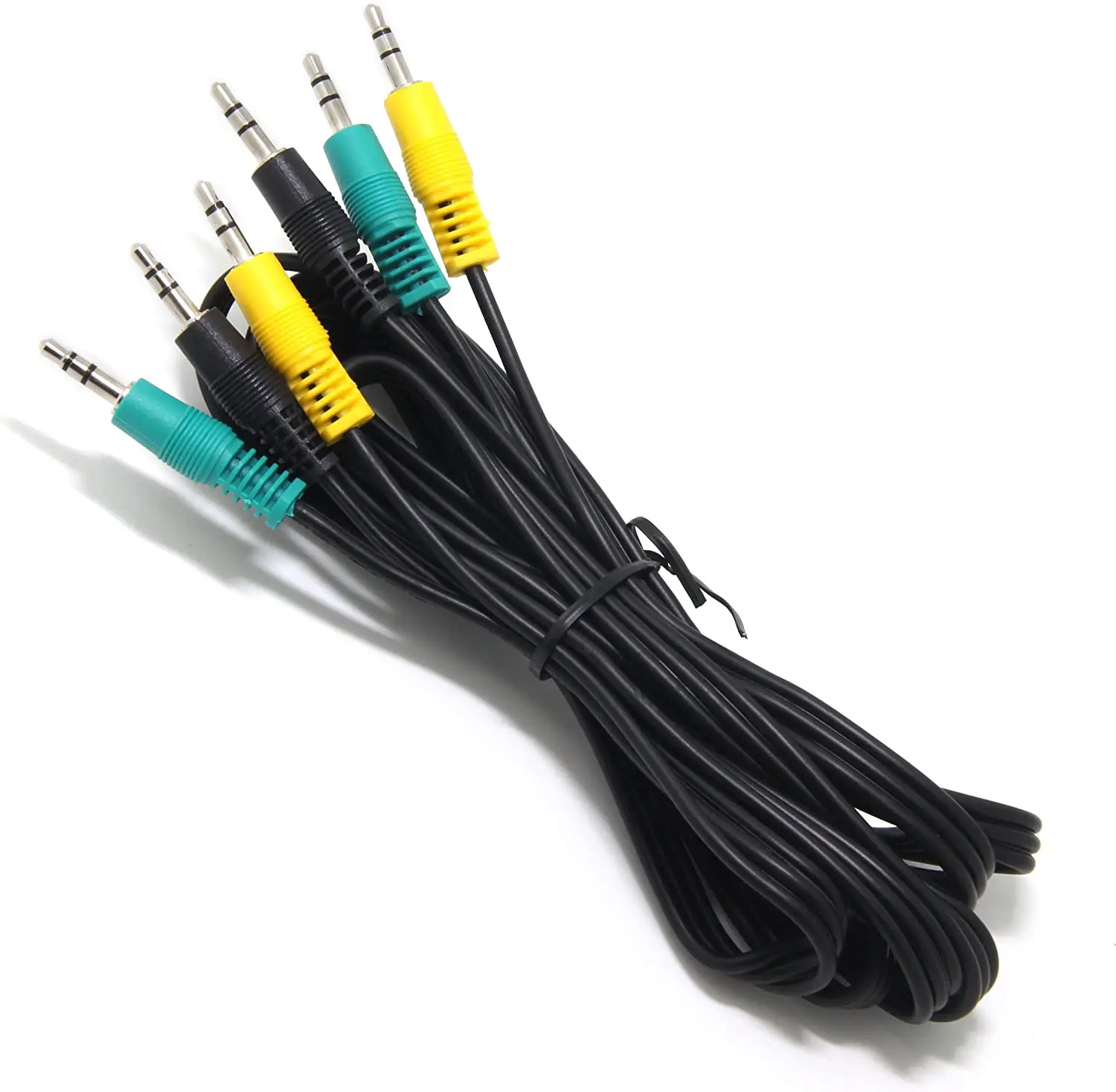 

6ft cabletolinkfactory 3.5mm 1/8 TRS plug male to male 6ft Compatible for logitech, Black, blue, gray, grey, red, white