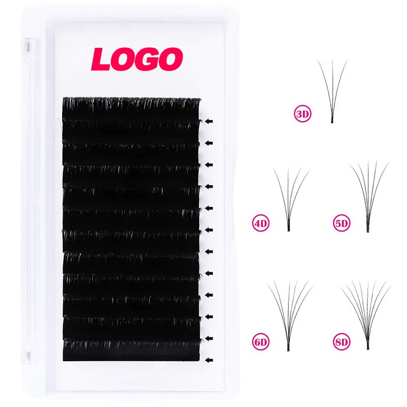 

Easy Blooming Korean CC & D & CD curl Faux mink Volume Lashes Extension Very Soft eyelash extension supplier