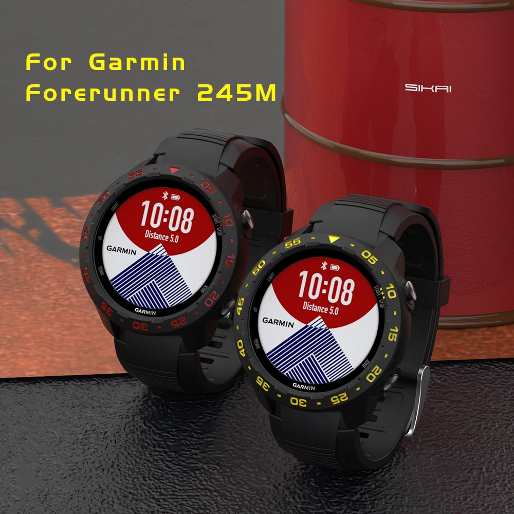 

SIKAI TPU Smart Watch Protective Case Cover for GARMIN forerunner 245 Case Frame AntiScratch Shell Smartwatch Accessories