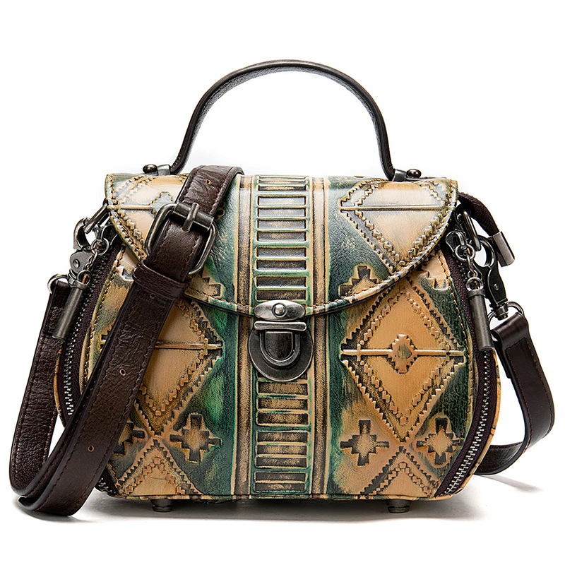 

Fashion Graffiti Woman Bags Casual Luxury Ladies vintage genuine leather evening bag Handbags