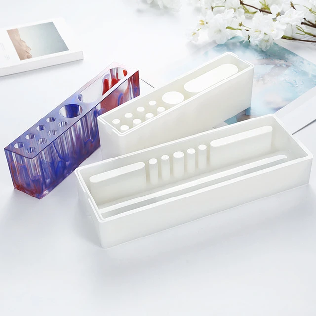 

Resin crafts making pencil holder pen rack holder silicone mold