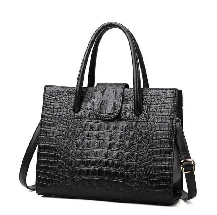 

colorful large designer ladies artificial alligator leather tote bags women fashion luxury crocodile handbag