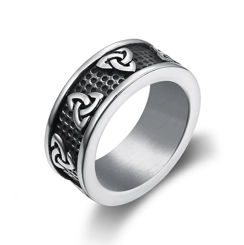 

classic jewelry retro Viking Celtic stainless steel men's accessories ring