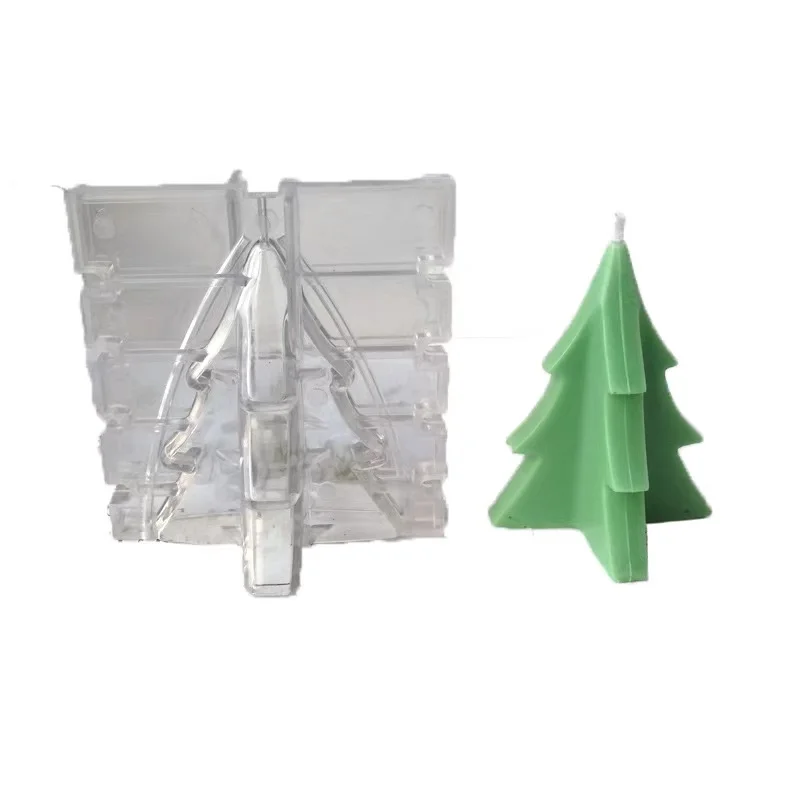

Hot Sale Plastic Acrylic Material Candle Mold For Candle Making Christmas Tree Candle Mold, As the picture