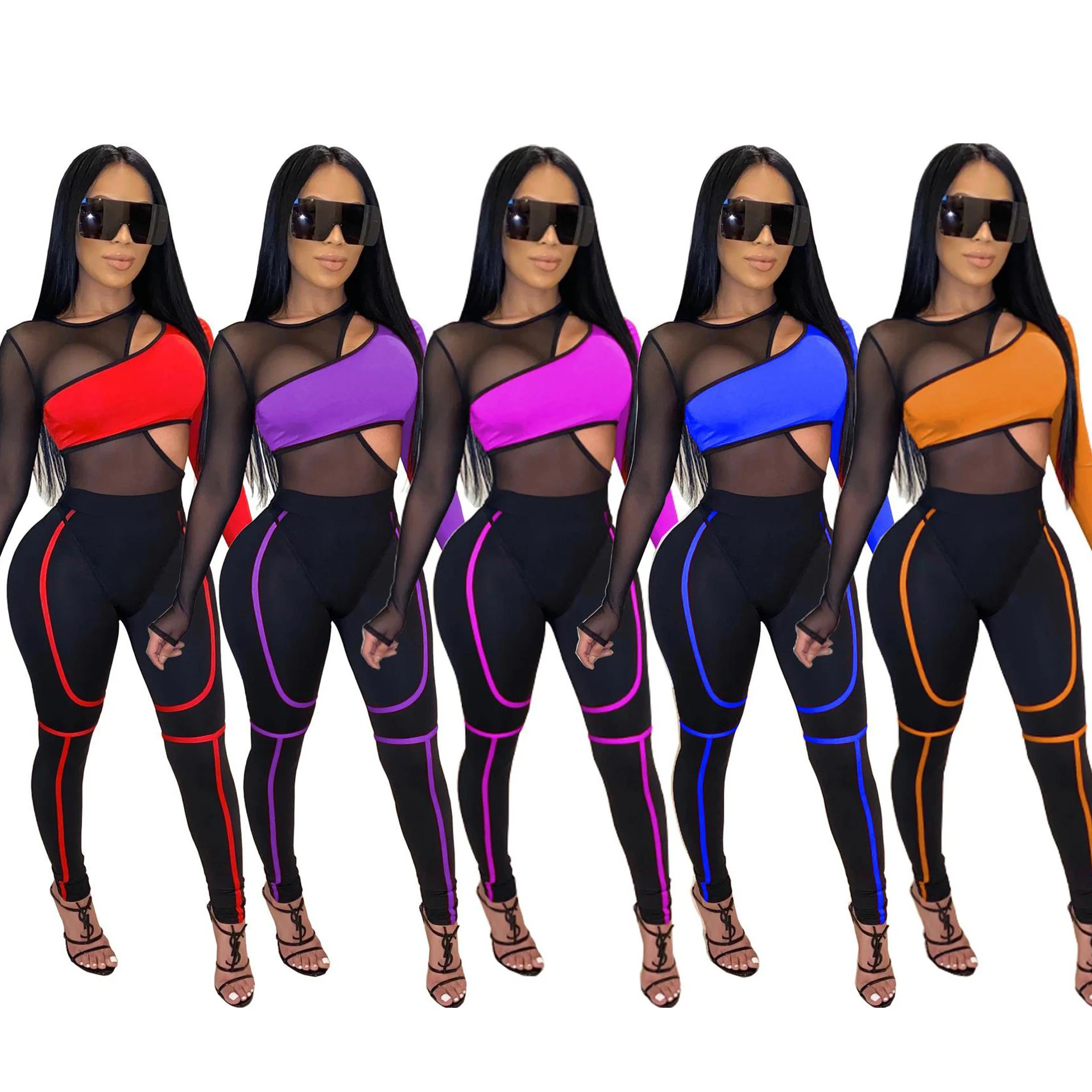2019 Women Jumpsuit And Rompers Club Party Jumpsuits Bodycon Mesh Women Clothes One Piece Jumpsuits