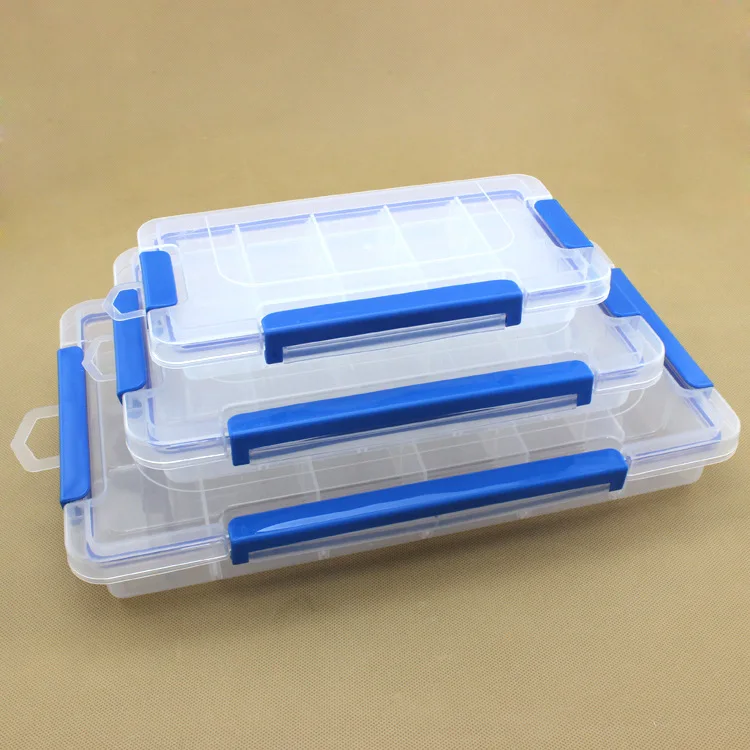 

Household Muti-Function Transparent Plastic Organizer Storage Box with Dividers