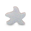 Simple style synthetic sea star cut white opal with a hole