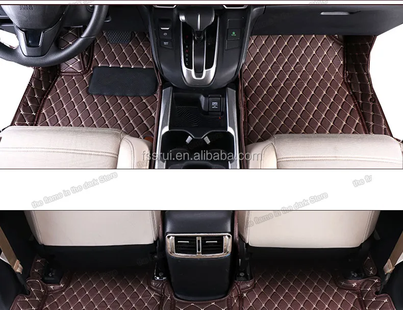 Leather Car Styling Floor Mats For Honda Crv 2017 2018 2019 2020 2021