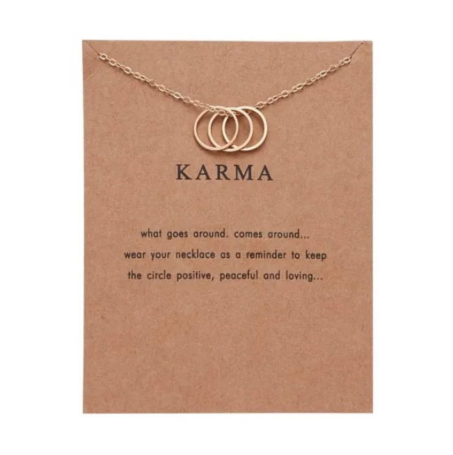 

P0071133 Personality Gold-color Good Vibes Only Pendant Necklaces Paper Card Alloy Animal Pendant Clavicle Necklace, Picture
