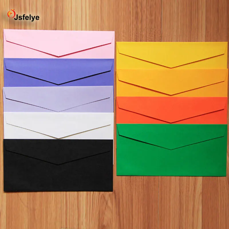 20pcs Colorful Paper Envelopes 220*105mm Party Gift Wedding Letter Invitations 