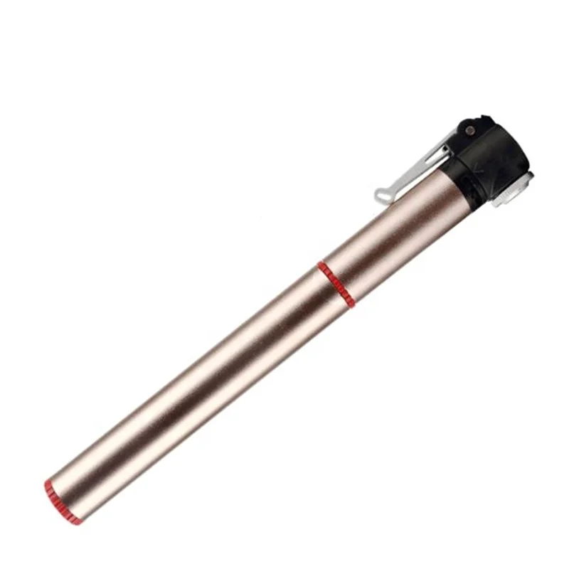 

Easy Carry New Design Bicycle Accessories Gold Aluminum Alloy Inflator Bicycle Pump Mini Air
