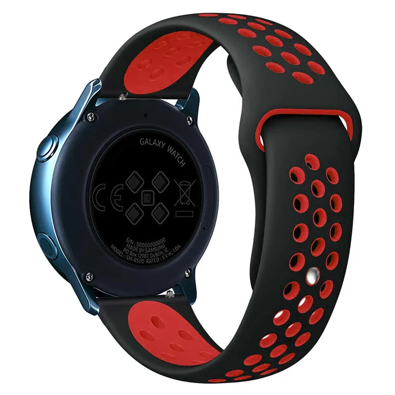 

20mm 22mm Sport Silicone Watch Band For Samsung Galaxy Watch 3 S3 Active Wrist Strap for Fitbit Versa Huawei Watch GT2 Garmin