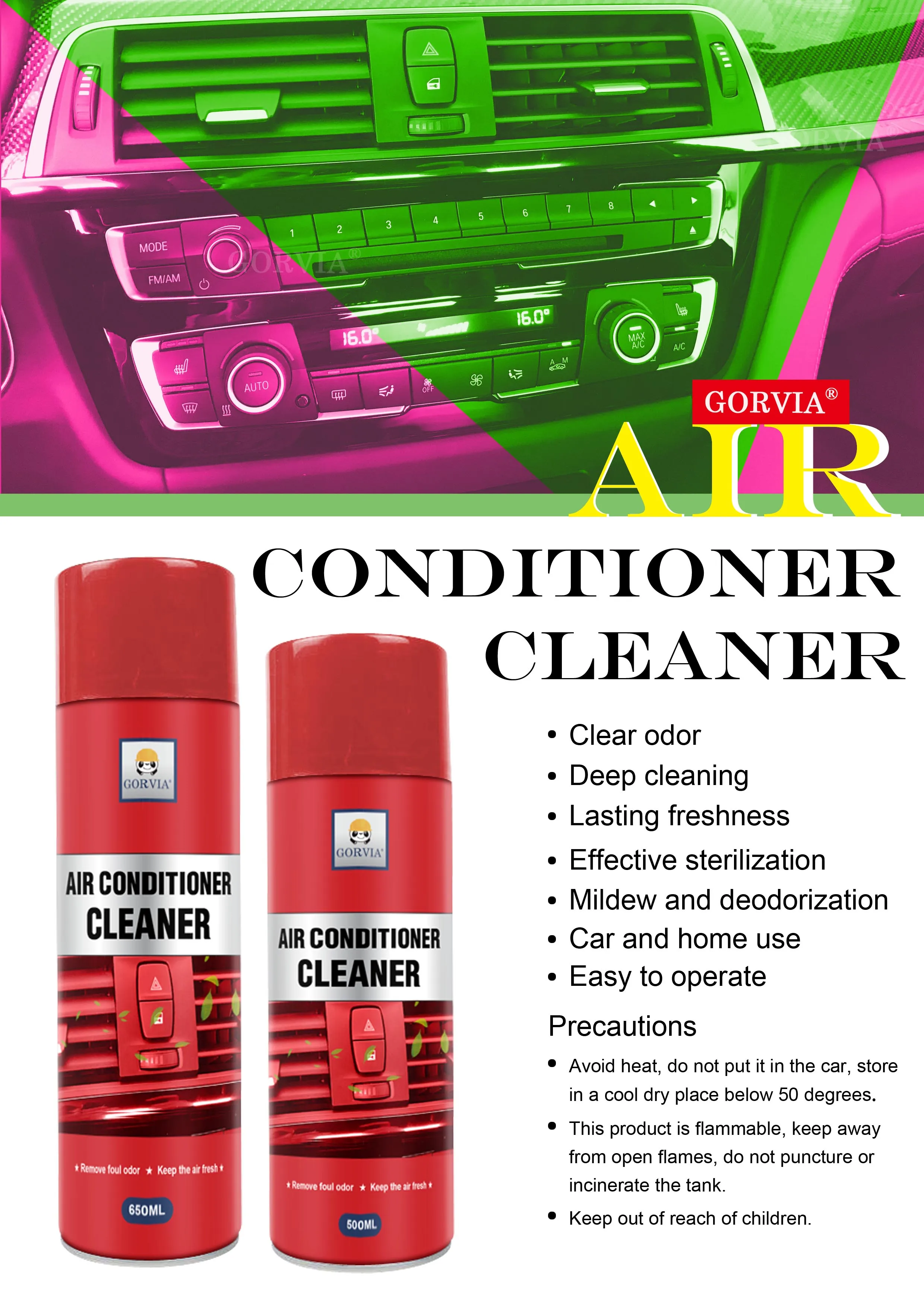 Cleaning Foam Automotive Air Conditioner Cleaner