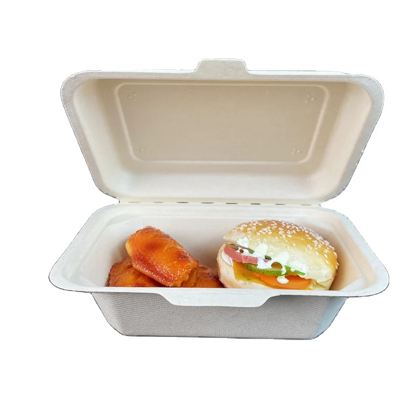 

Disposable Biodegradable Sugarcane Pulp Molding Eco Friendly Tableware bagasse lunch box