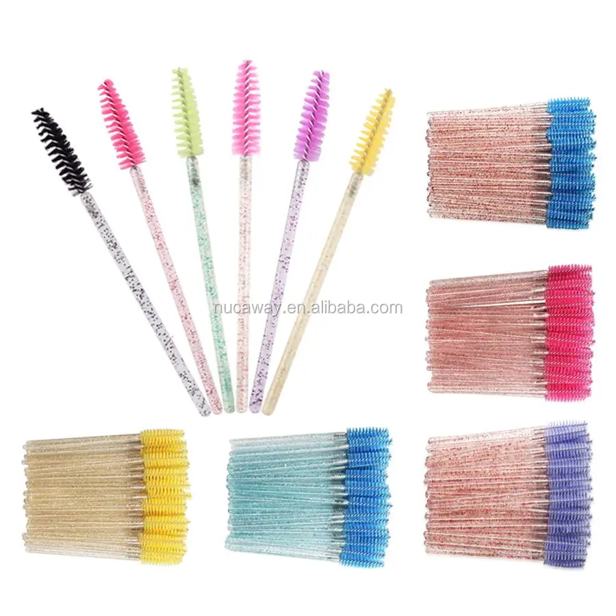 

New Arrival 50pcs/pack Disposable Crystal Mascara Brush Eyelash Mascara Wand