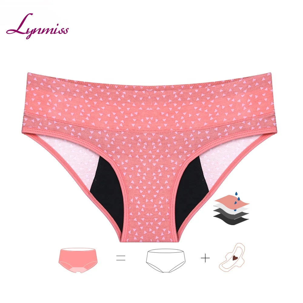 

LYNMISS Teens Cute Incontinence Panty Sustainable Period underwear 2021 Hot Sale Organic Menstrual panties for period