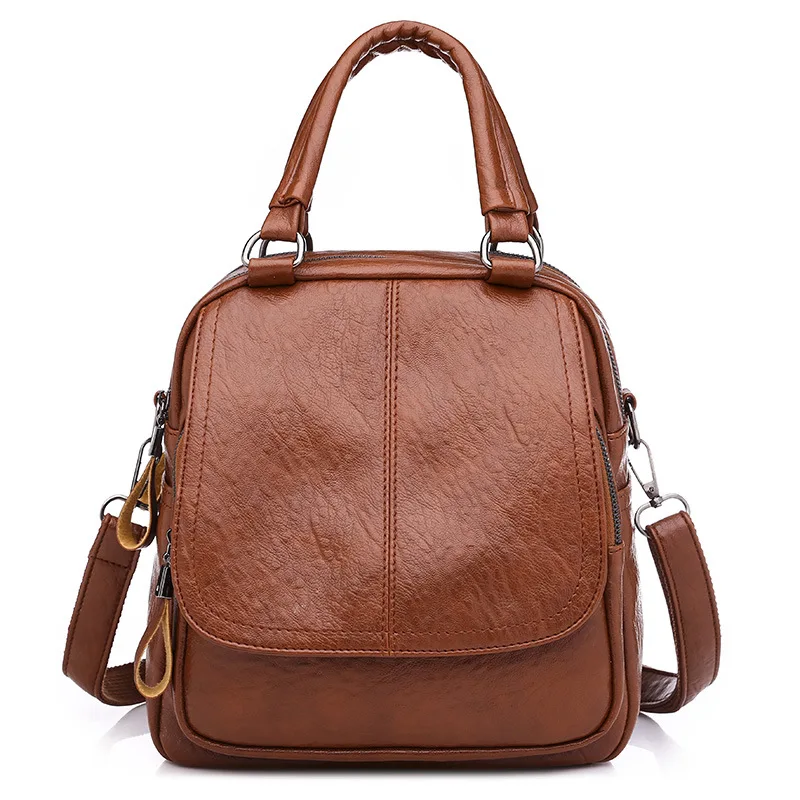 

Fashion Bags Female New Soft Leather Backpacks Casual Outdoor Travel Bags Large Capacity PU Backpacks, Pictures or special color can be customized