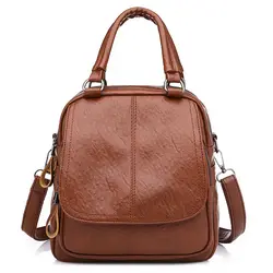 Fashion Bags Female New Soft Leather Backpacks Cas