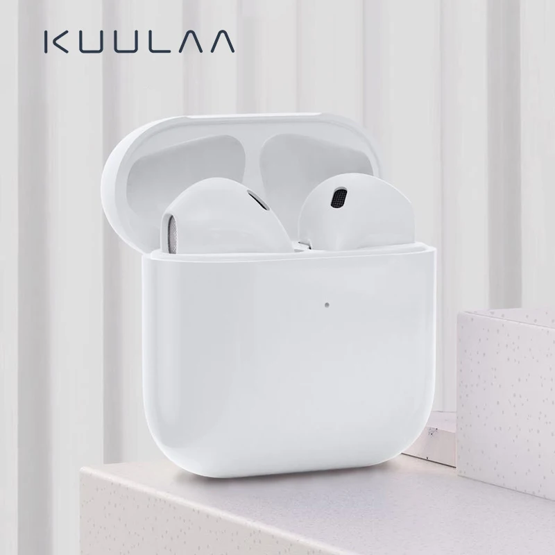 

KUULAA 15m long transmission distance mini 1:1 size pro 4 tws BT V5.0 ture wireless earbuds headset earphones for iphone