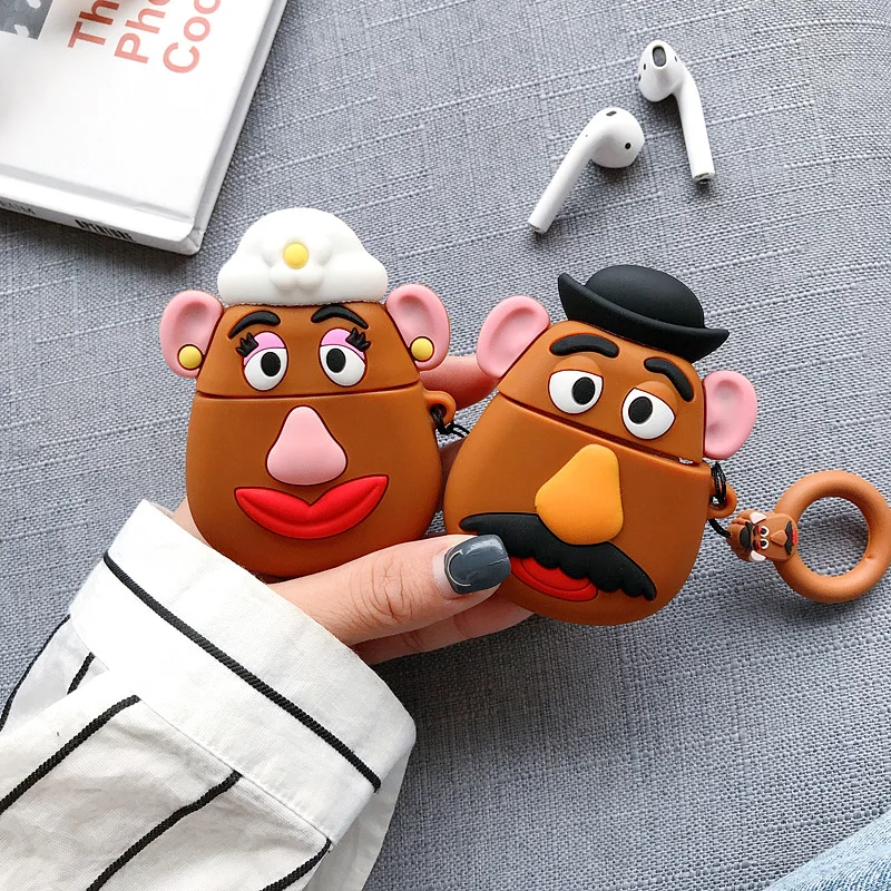 

Cute Funny Mr.Potato Cartoon Character Soft Silicone For Air Pod Cover for Apple Airpods Cases