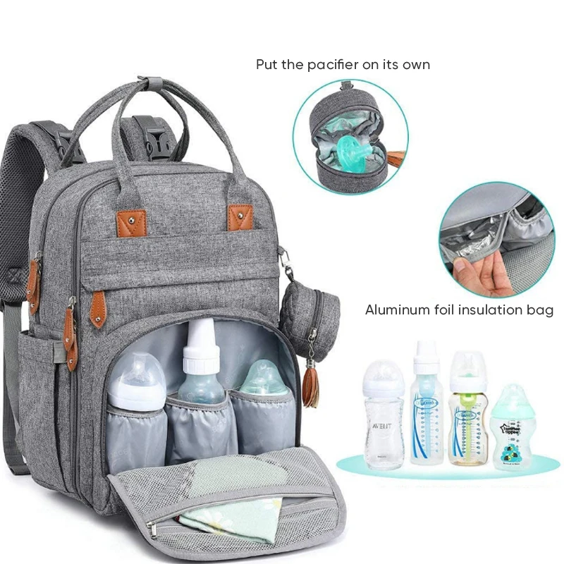 

Multicolorful diaper bag organizer backpack large capacity with changing mat, Customized color