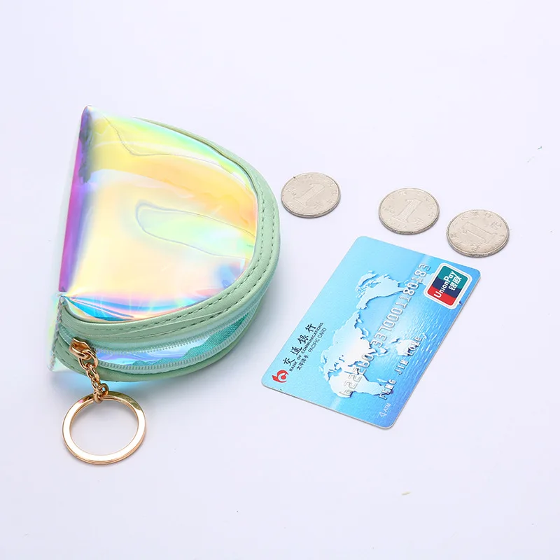 

Fashion laser transparent purse bags 2020 pastel jelly coin purse small tiny purses, Pink/yellow/green
