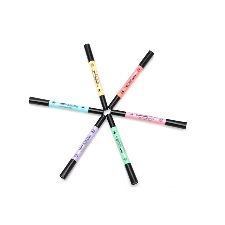 
Pastel color available High Performance Dual Tip Highlighter marker pen set  (60785110857)