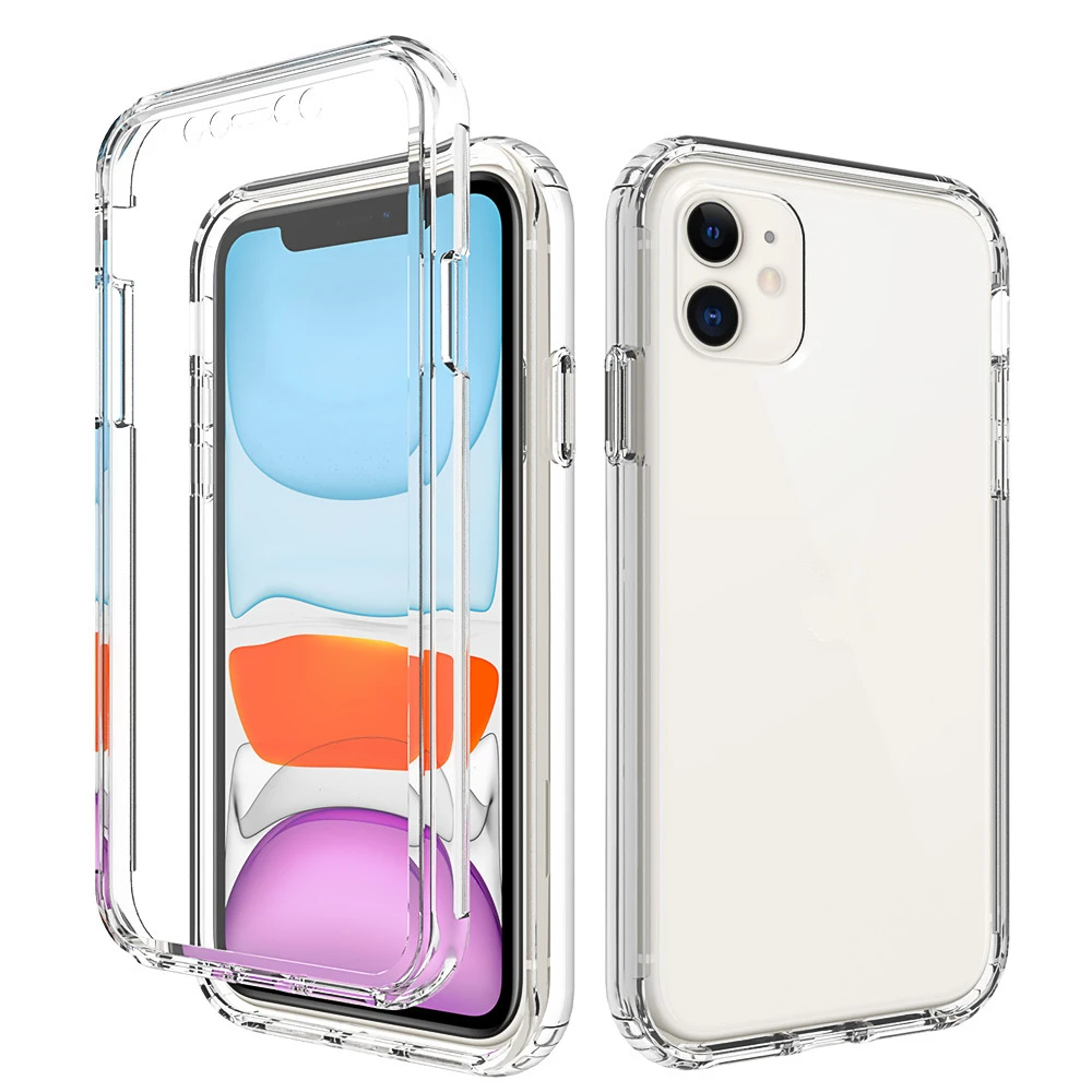 

transparent biodegradable phone cover 2 in 1 Phone Case for iPhone 11