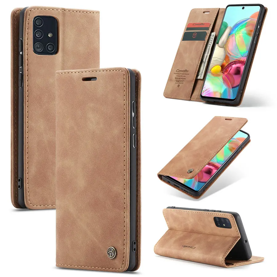 

CaseMe For Samsung Galaxy a71 Case and Covers Flip Case For Samsung A71, Black,coffee,brown,red,blue