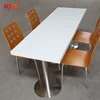 Eco-friendly Acrylic solid surface Artificial resin stone white round marble coffee dining tables