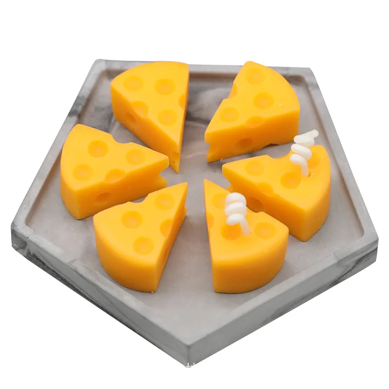 

FO122 4 holes small cheese candle mold simulation food aroma candle silicone mold