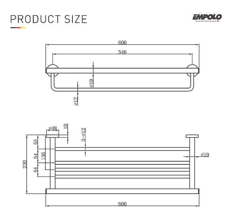 Wholesale Modern Design Bathroom Towel Rack Wall Mounted Towel Shelf ...