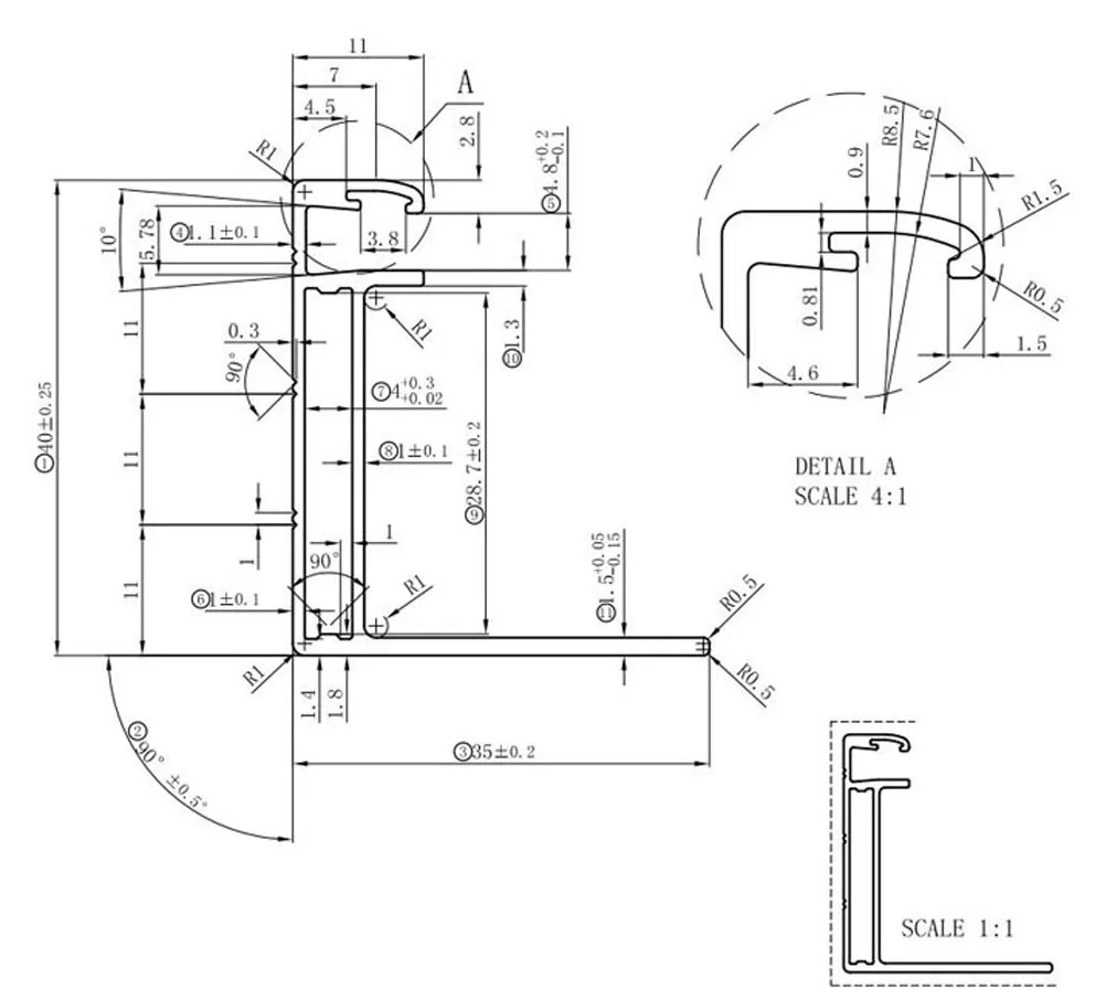 Aluminum framer drawing